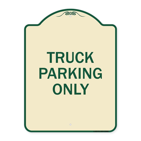 Reserved Parking Truck Parking Heavy-Gauge Aluminum Architectural Sign, 24" x 18", TG-1824-23028